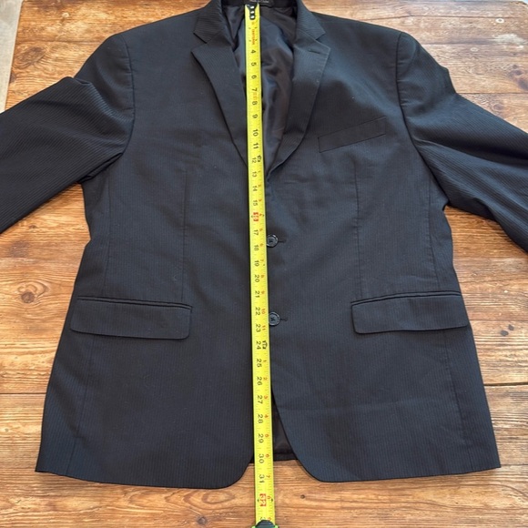 Michael Kors Men's Black Pinstripe ModernFit Stretch Blazer Suit Jacket 44R EUC - Picture 11 of 14